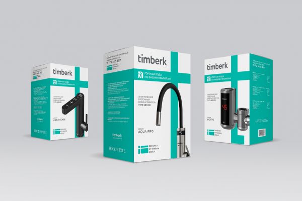 TIMBERK - дизайн упаковки для проточных водонагревателей