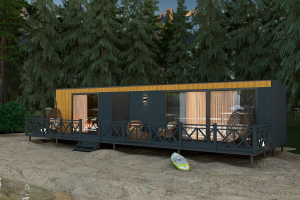 Домик у воды для спортсмена