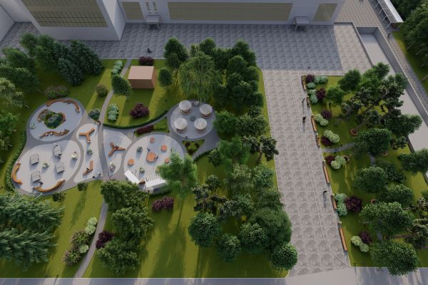 Визуализация для проекта благоустройства территории РУДН