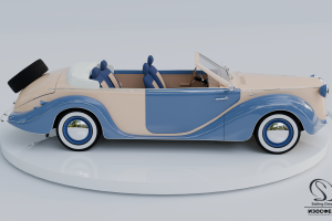 Разработка по заказу концепта, дизайна, 3д-модели/визуала ретро-авто Sailing Dream на базе Chrysler Sebring