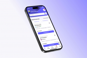 Дизайн первого экрана мобильного приложения по поиску работы