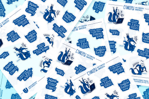 Стикеры (стикерпак)  для универа с фирм. персонажем