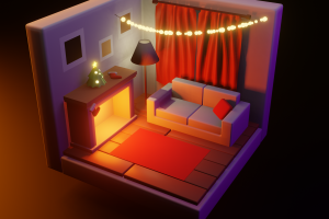 3д модель комнаты