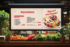 Баннер меню на масленицу