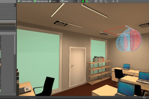 Проект освещения в двухэтажном ангаре с производственными и офисными помещениями