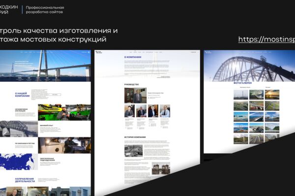 Корпоративный сайт инспекция мостов