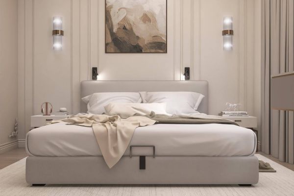 3D визуализация спальни в стиле некоклассика