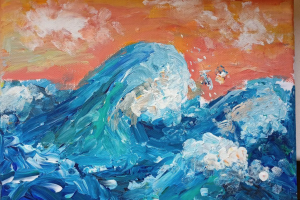 Море акварелью