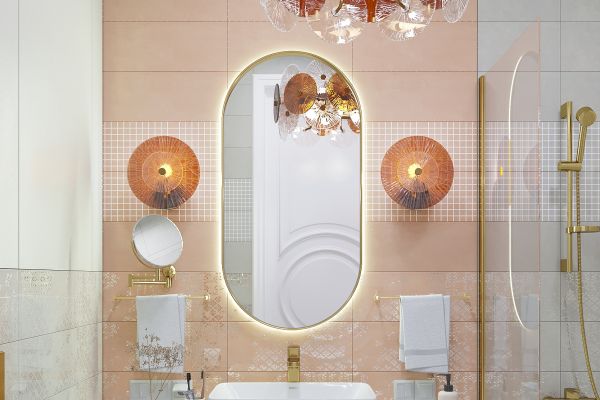 Дизайн интерьера ванной в квартире ЖК "Квартал на Некрасова" г. Екатеринбург