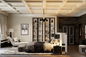 Дизайн-проект мастер-спальни в загородном доме