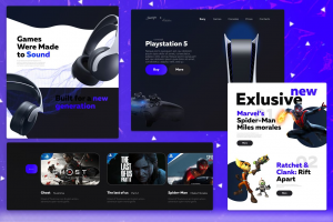 Дизайн сайта в Figma. PS5