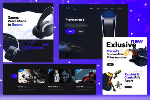 Дизайн сайта в Figma. PS5