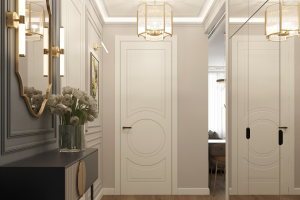 Дизайн интерьера прихожей в квартире ЖК "Квартал на Некрасова" г. Екатеринбург