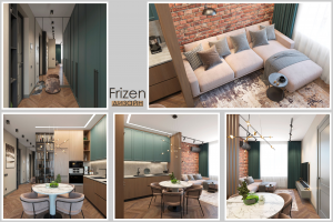 Дизайн кухни-гостиной с прихожей 20 м2