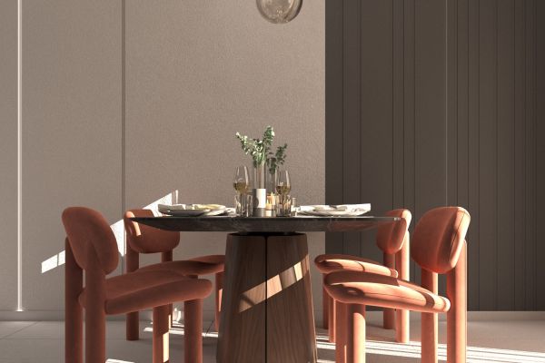 Дизайн концепция и 3D визуализация кухни 20 кв.м.