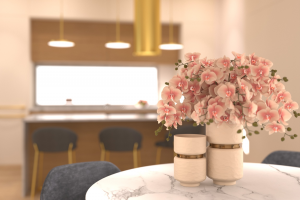 3D-Визуализация кухни-гостиной