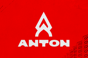 Техно логотип для ANTON — брутализм + готическая эстетика