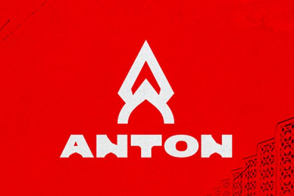 Техно логотип для ANTON — брутализм + готическая эстетика