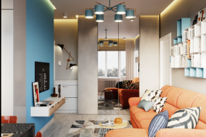 Кухня-гостинная в современном стиле