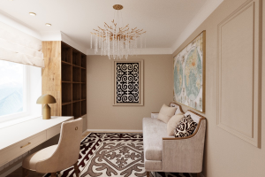 Современная нео классика . Рабочий кабинет.