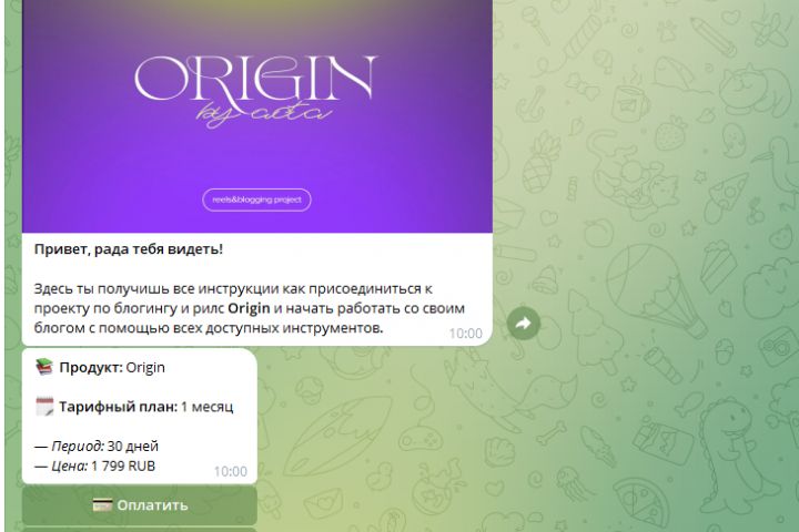 Чат-бот с ежемесячной подпиской - 5390410