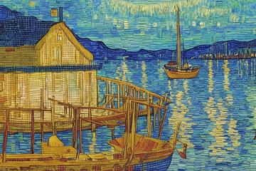 Пейзаж в стиле Ван Гога