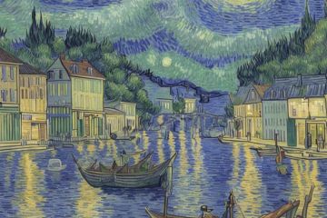 Пейзаж в стиле Ван Гога