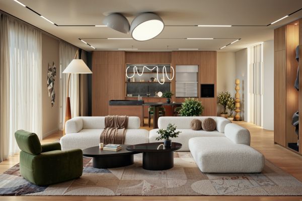 Концепт кухни-гостиной