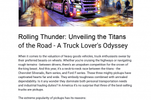 Сео-статья для блога на американском английском. ЦА - американские дальнобойщики.