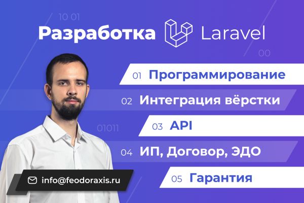 Laravel: интеграция вёрстки, разработка
