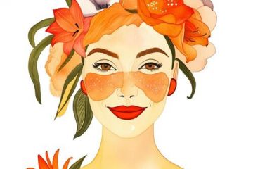 Иллюстрация для интерьерного постера, дизайна блога, салона красоты