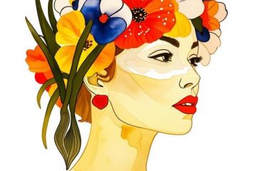 Иллюстрация для интерьерного постера, дизайна блога, салона красоты