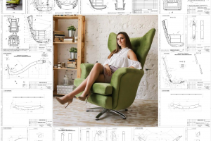 Комплект КД Вращающееся кресло Swivel chair