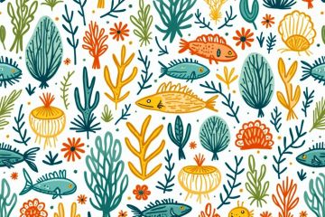 Морской фон для блога, иллюстрация