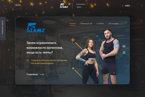 Дизайн сайта для презентации продукта - тейпы Famz