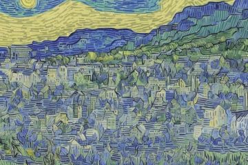 Интерьерная картина в стиле Ван Гога. Иллюстрация