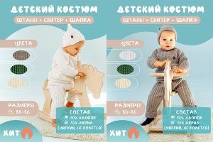 Сделать продающую инфографику для детских свитеров