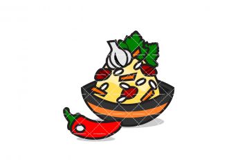 Иллюстрация : Плов и перчик