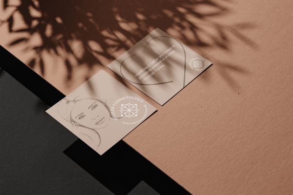 Создание фирменных открыток для косметологии "BELLEZA"