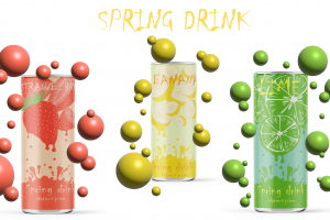 Создание дизайна напитков серии "Spring drink"