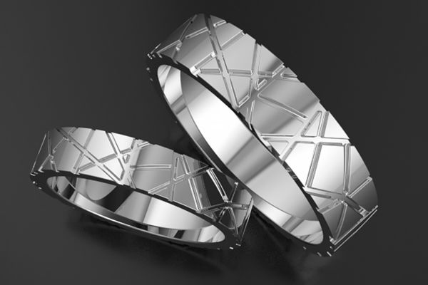 3D-модель парных колец №1