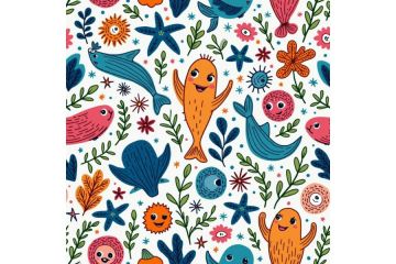 Сказочный подводный мир. Интерьерная картина