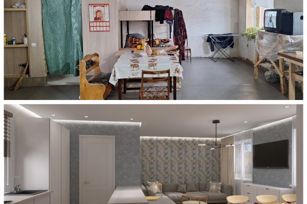 Кухня-гостиная в частном доме