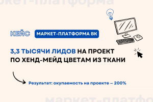 Кейс: 3,3 тысячи лидов на проект по хенд-мейд цветам из ткани