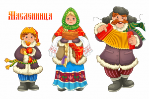 Масленница. Персонажи. Вектор