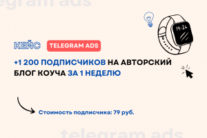 Кейс: +1 200 подписчиков на авторский блог коуча за 1 неделю