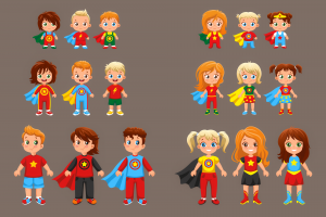 Персонажи для онлайн школы английского. Вектор