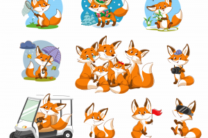 Лисенок-талисман для Нижегородского Кремля. Вектор