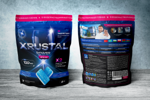 Дизайн мягкой упаковки таблеток для посудомоечной машинки