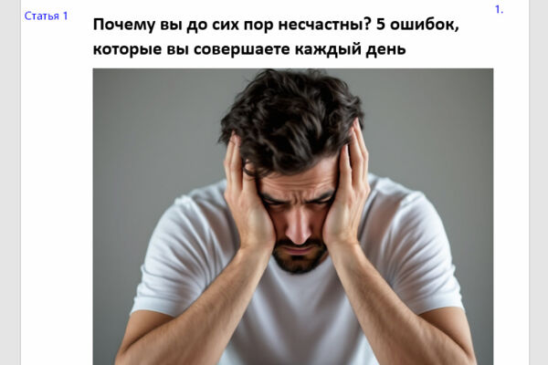 Статья c SEO оптимизацией